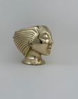 Rare Vintage Dolbi Cashier Brass Woman Head Sculpture – Flowing Hair Bust, 10 lbs
