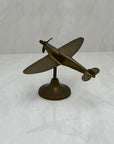 Vintage Brass Airplane on Stand