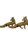 Vintage Brass Foxes- A Pair