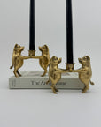 Vintage Brass Pig Candleholders-A Pair