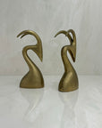 Vintage Brass Antelope Figurines-A Pair