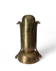 Vintage Brass Hammered Vase With Horse Head Handles