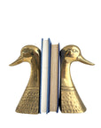Vintage Brass Duck Head Bookends – Pair