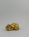 Sweet Vintage Brass Sleeping Cat