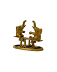 Vintage Brass Elephants on Teeter Totter-Baby Nursery Decor