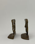 Vintage Brass Comedy & Tragedy Masks Decorative Bookends