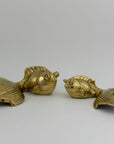 Large Vintage Fancy Tail Large Eyed Brass Fish- A Pair