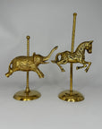 Vintage Brass Carousel Pair