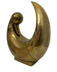 Oversized Vintage Dolbi Cashier Brass Swan Sculpture
