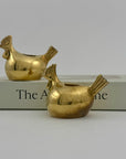 Pair of Small Vintage Brass Hen Candlestick Holders – Whimsical Farmhouse/Eclectic/Folk Art