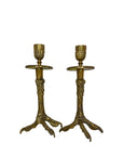 Brass Claw Candlesticks