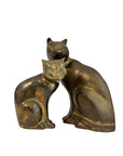 Vintage Brass Cat Pair