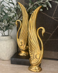Vintage Brass Swans-A Pair by Dolbi Cashier
