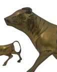 Vintage Brass Bull Figurines – Pair of Mid-Century Modern Bulls