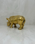 Vintage Brass Rhino