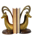 Vintage Sarréid Ltd. Brass Ibex Sculptures — Made in Spain, Mid-Century Modern Elegance