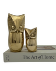 Vintage Brass Owl and Owlet-Pair