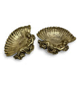 Vintage Brass Feminine Decor Italian Trinket Dish-A Pair
