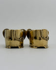 Vintage Brass Elephant Cachepots- A Pair