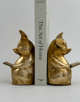 Vintage Brass Reading Pigs – Set of 2