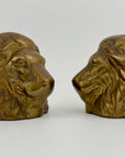 Vintage Brass Lion Bookends- A Pair