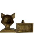 Vintage Brass Fox Head Bookends – The Clever Companions