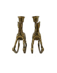 Vintage Brass Rocking Horse Candle Holders – Set of 2 Made by Enesco