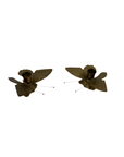 Vintage Brass Butterfly Candleholders - A Pair