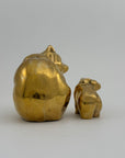 Vintage Brass Mama Bear with Cub- Two Piece Set