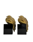 Vintage 1983 Dara International Brass Quail Bookends – Hollywood Regency Mid-Century Style