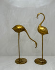 Vintage Tall Brass Cranes-A Pair