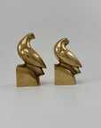 Vintage Brass Bird Bookends – Mid-Century Modern Elegance (6.72 lbs Total)