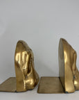Mid-Century Modern Brass Hippo Bookends