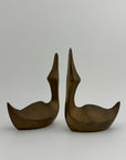 Vintage Brass Geese- A Pair