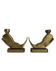 Vintage Brass Whale Candle Holders – Set of 2