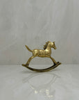 Vintage Brass Rocking Horse Figurine