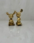 Vintage Brass Mice-A Pair
