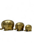 Vintage Brass Elephant Family-A Set of Three
