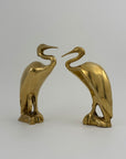 Vintage Brass Heron Birds-A Pair