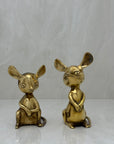 Vintage Brass Mice-A Pair