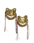 Vintage Brass Frog Masks-A Pair