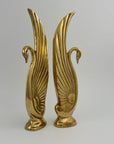 Vintage Brass Swans-A Pair