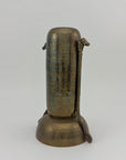 Vintage Brass Hammered Vase With Horse Head Handles