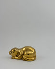 Sweet Vintage Brass Sleeping Cat