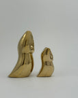 Vintage Brass Owl and Owlet-Pair