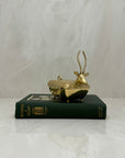 Vintage Brass Antelope Trinket Box