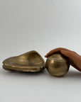 Vintage Brass Baseball Glove and Ball-A Two Piece Set