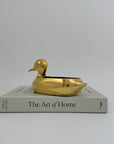 Vintage Brass Duck Stash Pot