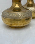 Vintage Brass Vases-A Pair