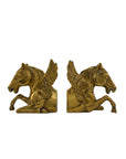 Vintage Brass Pegasus Bookends-A Pair